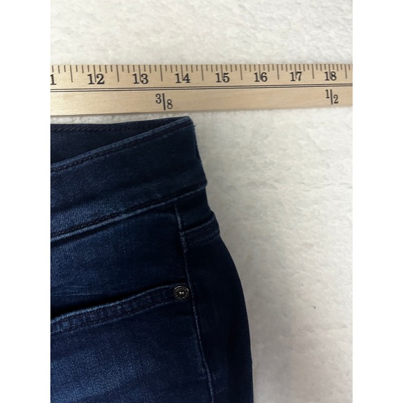 7 For All Mankind Jeans Womens 28 Blue Dojo Flare Leg Dark Wash Stretch Denim - Picture 4 of 11